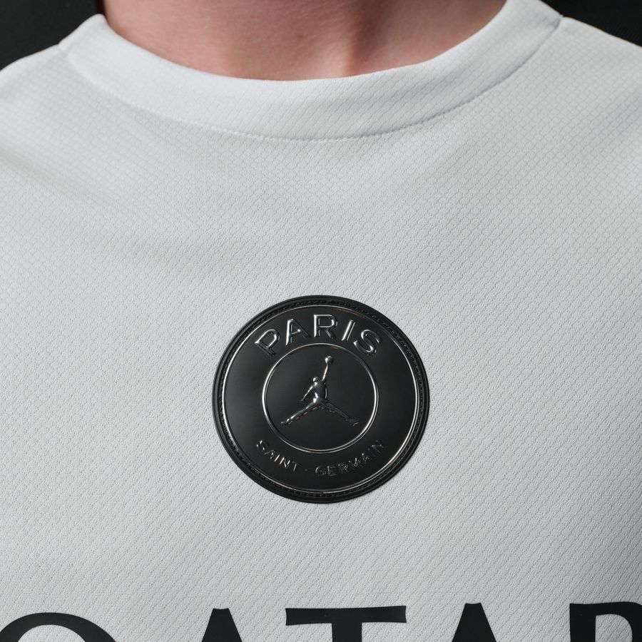 Paris Saint Germain Training T-Shirt Dri-FIT Strike Jordan x PSG Night Edition - White/Atmosphere Grey/Black - Men's-SoccerKits Hub | Buy Soccer Jerseys Online
