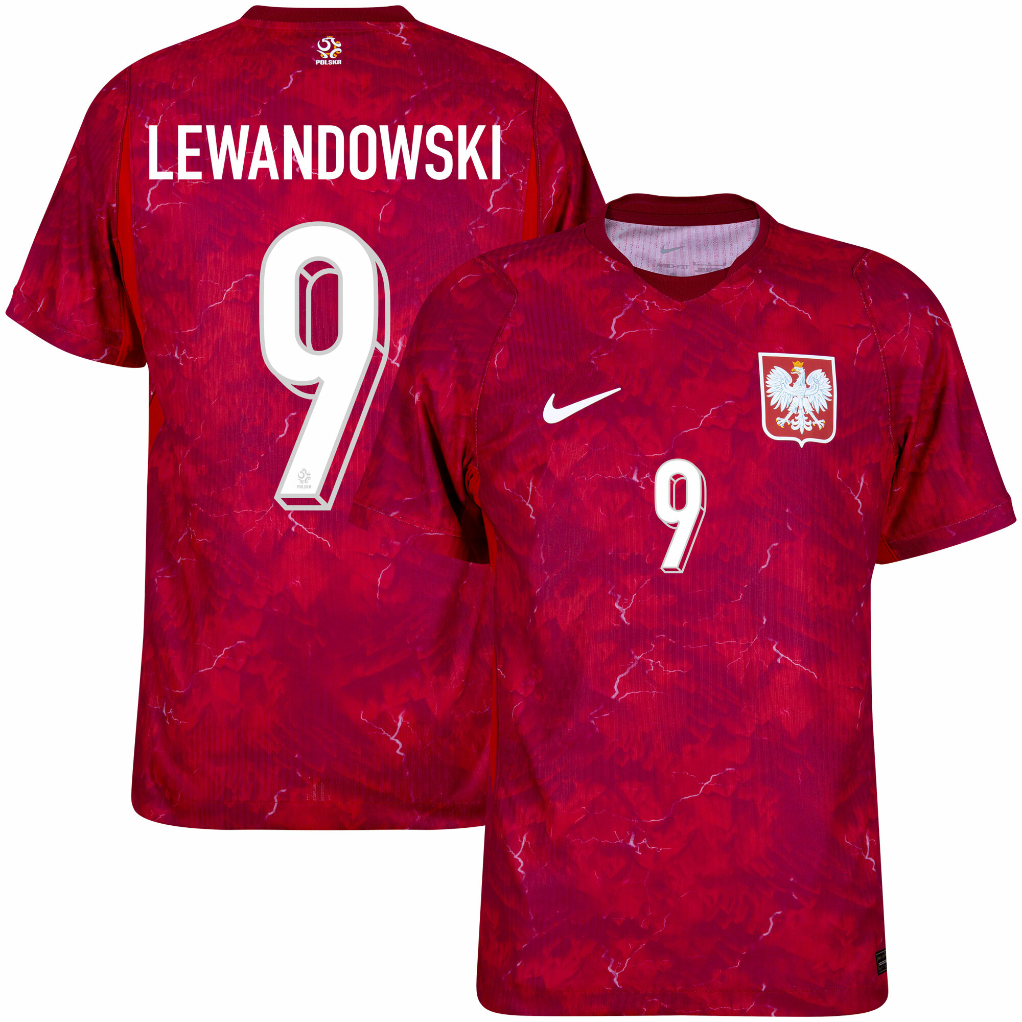 Poland World Cup 2026 Away Shirt Lewandowski 9 