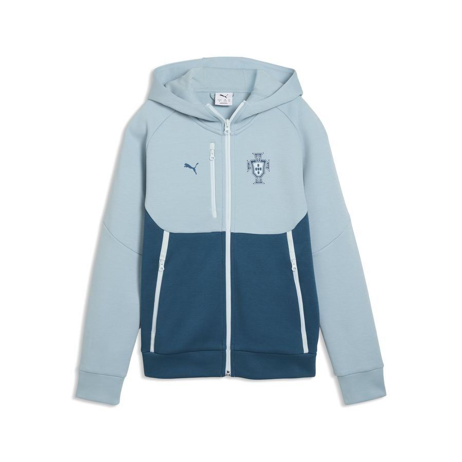 Portugal Track Jacket Pumatech FZ World Cup 2026 - Seafoam Kids-SoccerKits Hub | Buy Soccer Jerseys Online