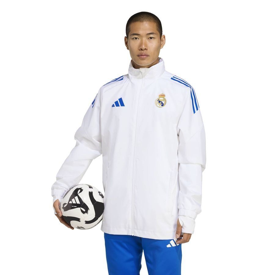 REAL EU AW JKT WHITE - Men's-SoccerKits Hub | Buy Soccer Jerseys Online
