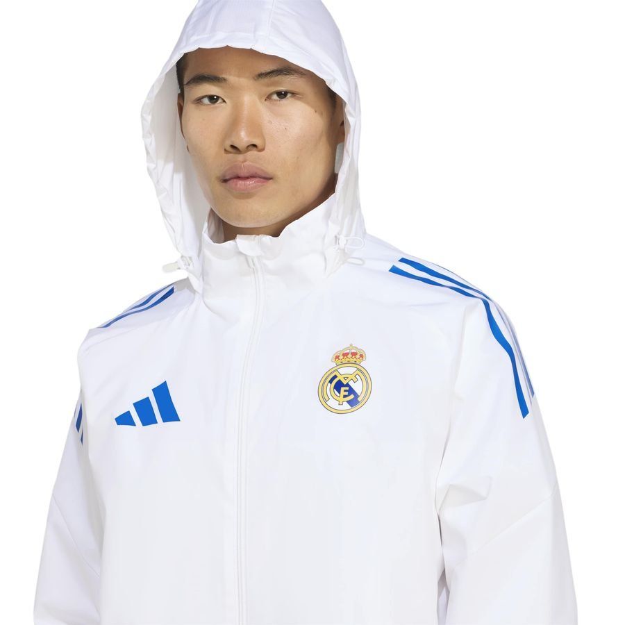 REAL EU AW JKT WHITE - Men's-SoccerKits Hub | Buy Soccer Jerseys Online