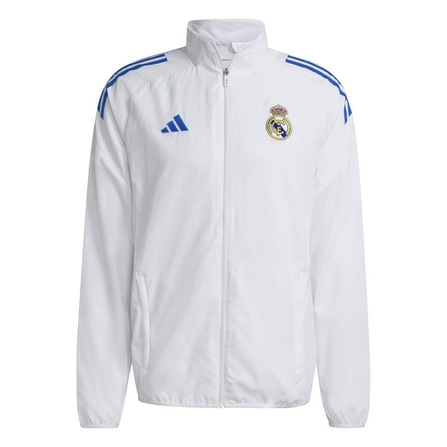 REAL EU PRE JKT WHITE - Men's-SoccerKits Hub | Buy Soccer Jerseys Online