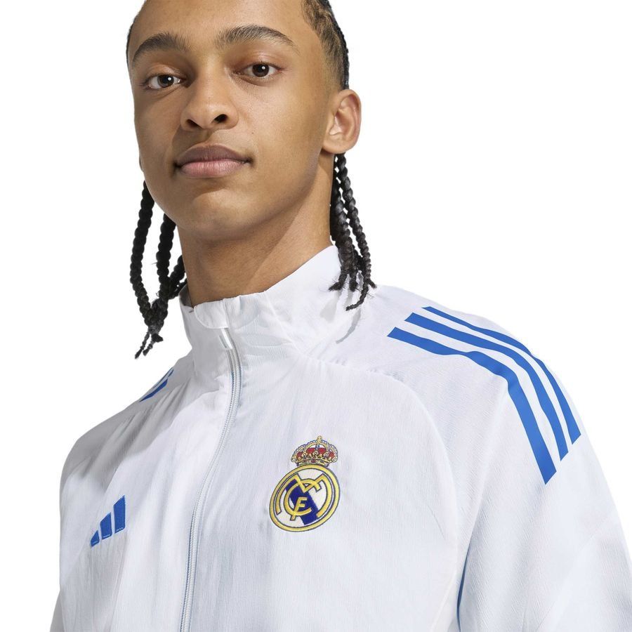 REAL EU PRE JKT WHITE - Men's-SoccerKits Hub | Buy Soccer Jerseys Online