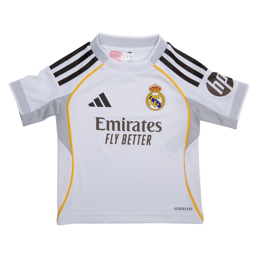 Real Madrid Home Shirt 2025/26 Mini-Kit Kids-SoccerKits Hub | Buy Soccer Jerseys Online