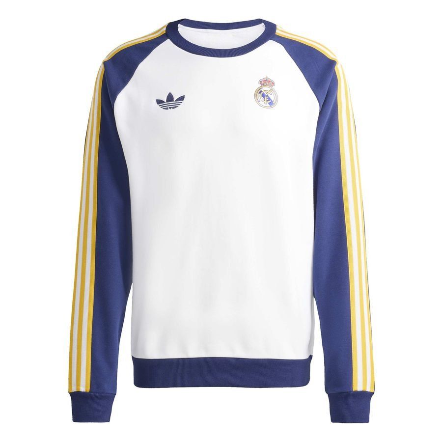 Real Madrid Sweatshirt OG - White/Dark Blue - Men's-SoccerKits Hub | Buy Soccer Jerseys Online