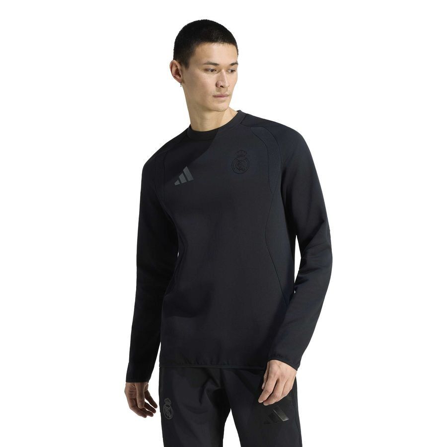 Real Madrid Sweatshirt Vis Tech Travel - Black - Men's-SoccerKits Hub | Buy Soccer Jerseys Online
