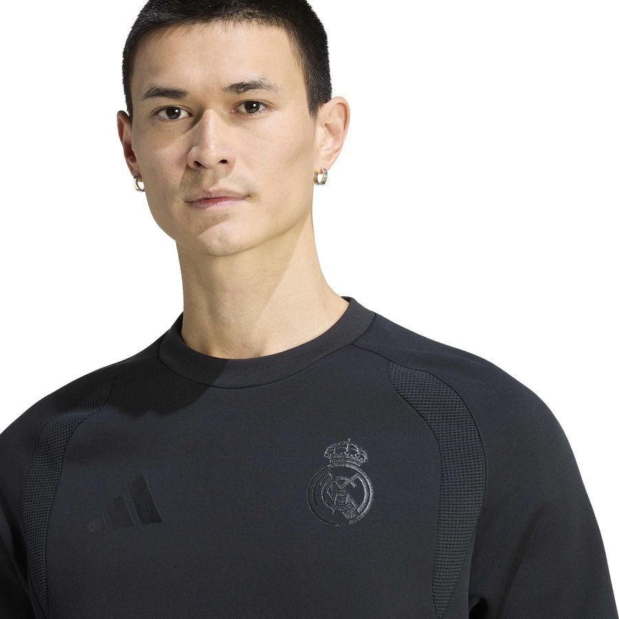 Real Madrid Sweatshirt Vis Tech Travel - Black - Men's-SoccerKits Hub | Buy Soccer Jerseys Online