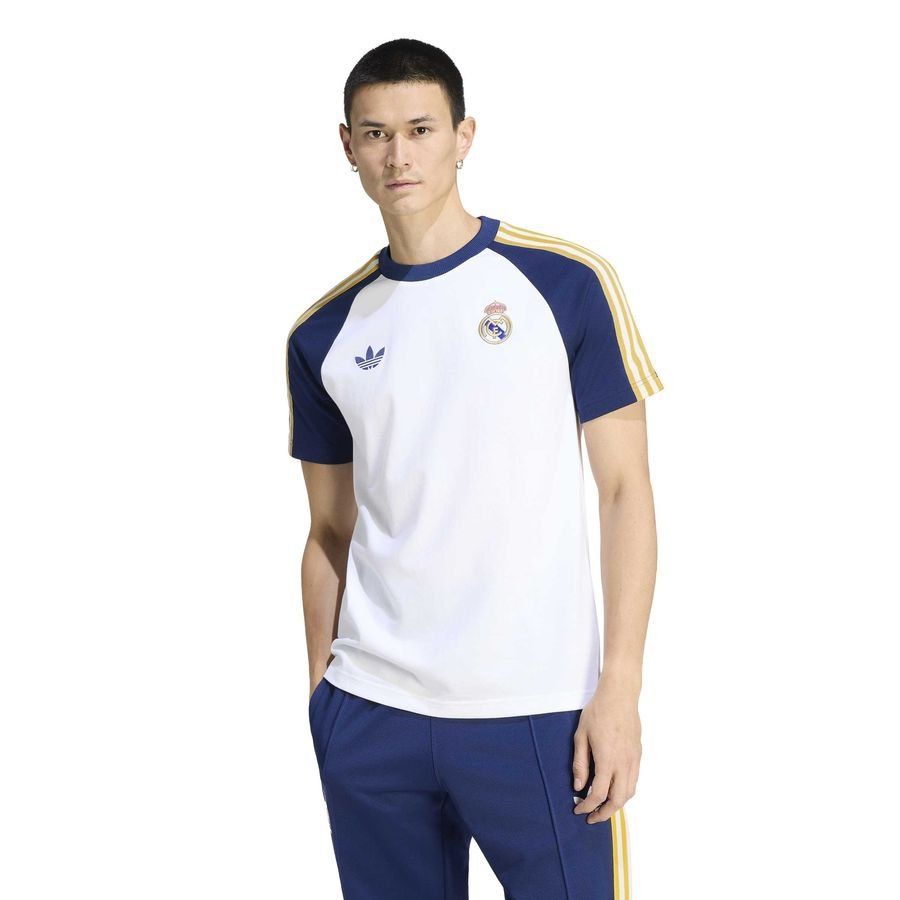 Real Madrid T-Shirt OG - White/Dark Blue - Men's-SoccerKits Hub | Buy Soccer Jerseys Online