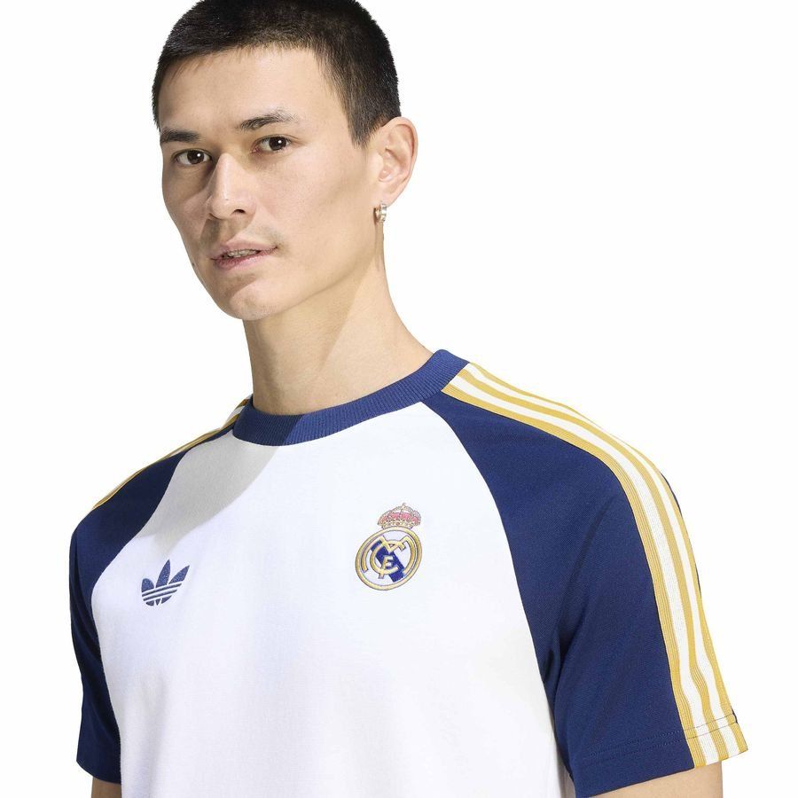 Real Madrid T-Shirt OG - White/Dark Blue - Men's-SoccerKits Hub | Buy Soccer Jerseys Online