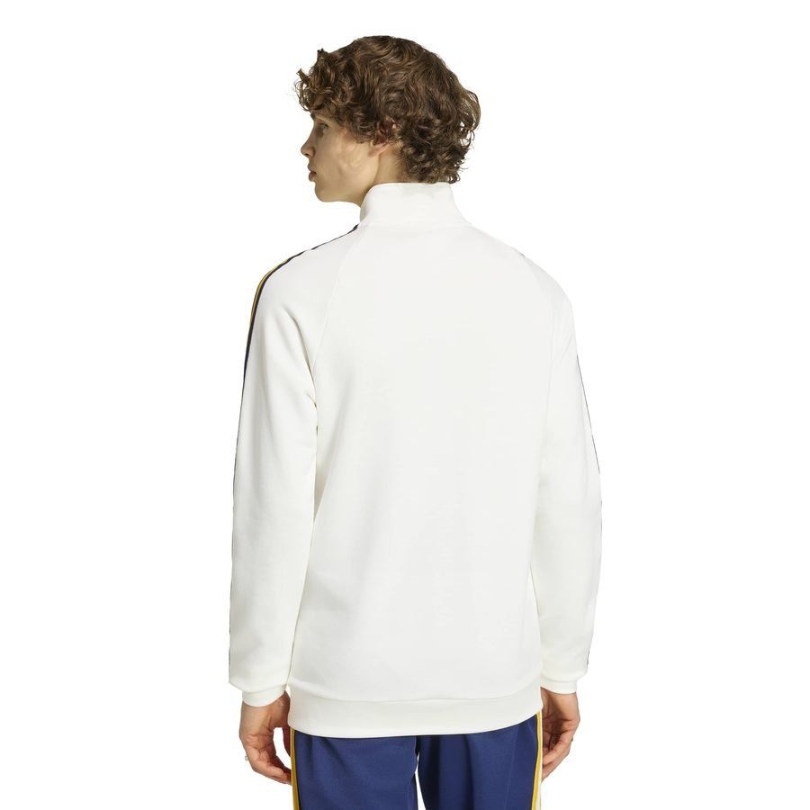 Real Madrid Track Top OG Half Zip - White - Men's-SoccerKits Hub | Buy Soccer Jerseys Online
