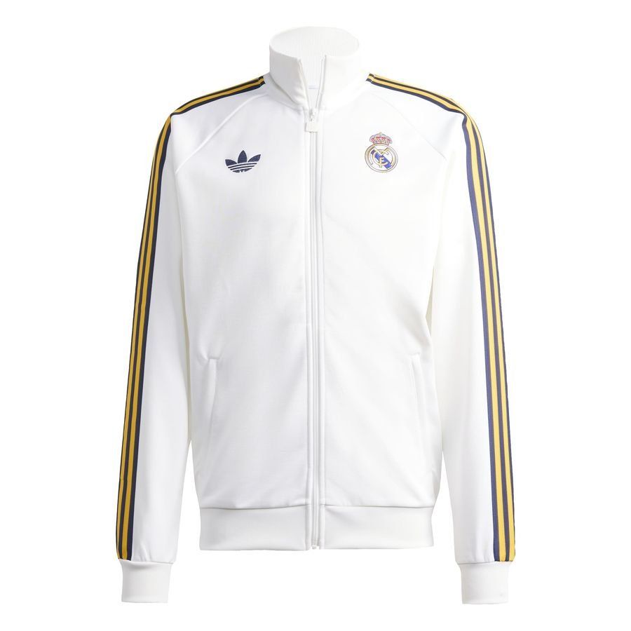 Real Madrid Track Top OG - White - Men's-SoccerKits Hub | Buy Soccer Jerseys Online