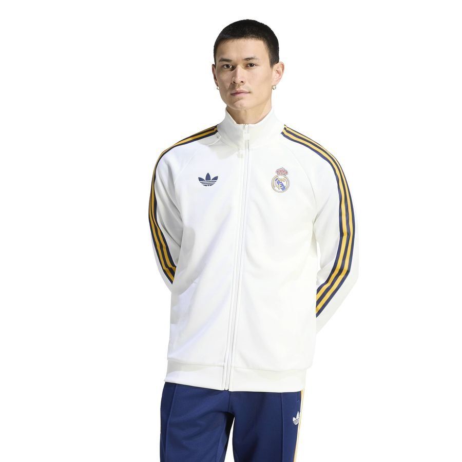 Real Madrid Track Top OG - White - Men's-SoccerKits Hub | Buy Soccer Jerseys Online