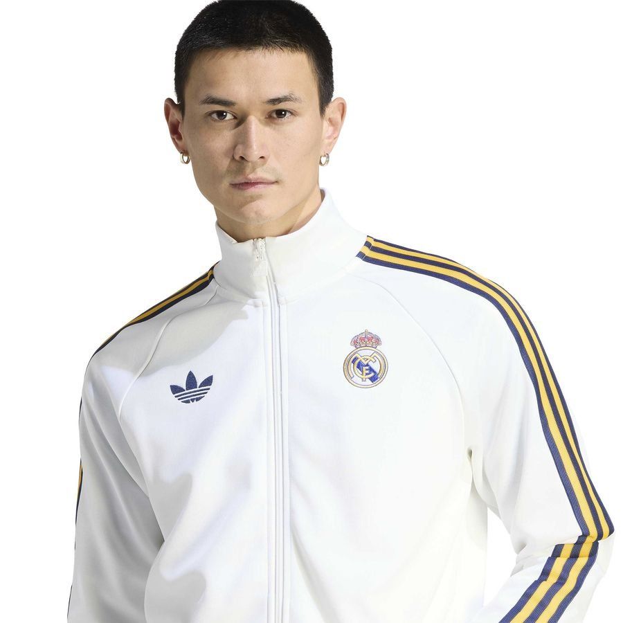 Real Madrid Track Top OG - White - Men's-SoccerKits Hub | Buy Soccer Jerseys Online