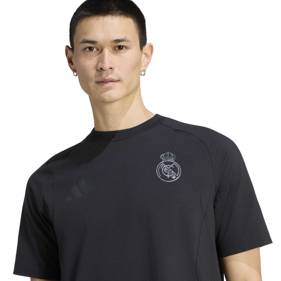 Real Madrid Training T-Shirt Vis Tech Travel - Black - Men's-SoccerKits Hub | Buy Soccer Jerseys Online