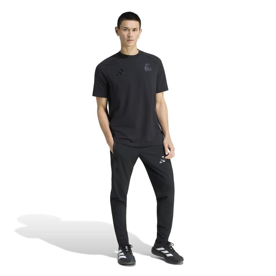 Real Madrid Training T-Shirt Vis Tech Travel - Black - Men's-SoccerKits Hub | Buy Soccer Jerseys Online