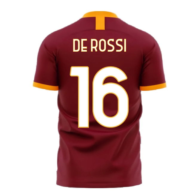 Roma 2025-2026 Home Concept Football Kit (Libero) (DE ROSSI 16)-SoccerKits Hub | Buy Soccer Jerseys Online