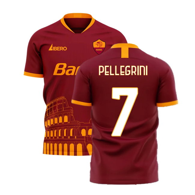 Roma 2025-2026 Home Concept Football Kit (Libero) (PELLEGRINI 7)-SoccerKits Hub | Buy Soccer Jerseys Online