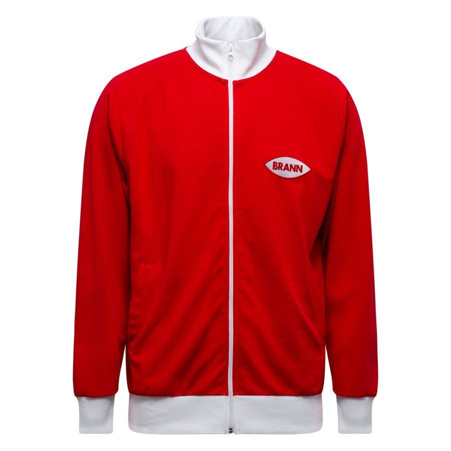 SK Brann Retro Track Top - Red/White - Men's-SoccerKits Hub | Buy Soccer Jerseys Online