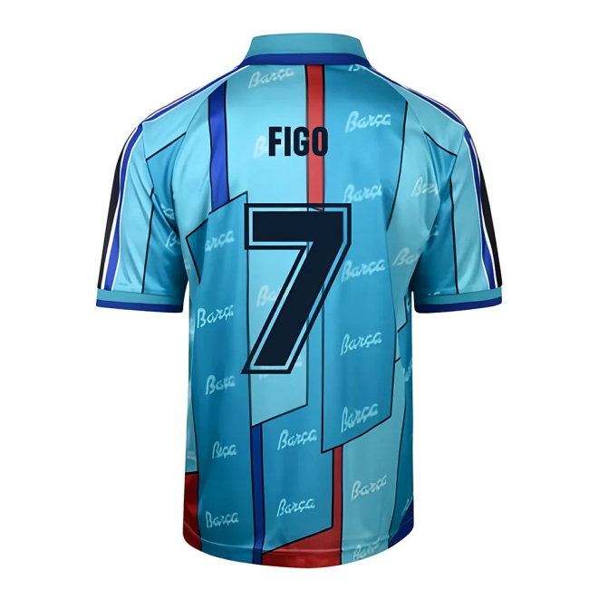 Score Draw Barcelona 1997 ECWC Final Retro Football Shirt (Figo 7)-SoccerKits Hub | Buy Soccer Jerseys Online