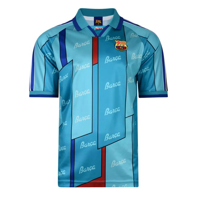 Score Draw Barcelona 1997 ECWC Final Retro Football Shirt (PUYOL 5)-SoccerKits Hub | Buy Soccer Jerseys Online
