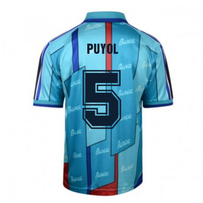 Score Draw Barcelona 1997 ECWC Final Retro Football Shirt (PUYOL 5)-SoccerKits Hub | Buy Soccer Jerseys Online
