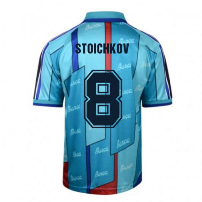 Score Draw Barcelona 1997 ECWC Final Retro Football Shirt (STOICHKOV 8)-SoccerKits Hub | Buy Soccer Jerseys Online