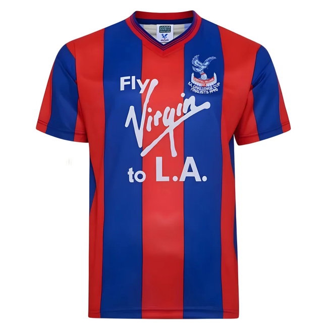Score Draw Crystal Palace 1990 FA Cup Final Retro Football Shirt (Wright 12)-SoccerKits Hub | Buy Soccer Jerseys Online