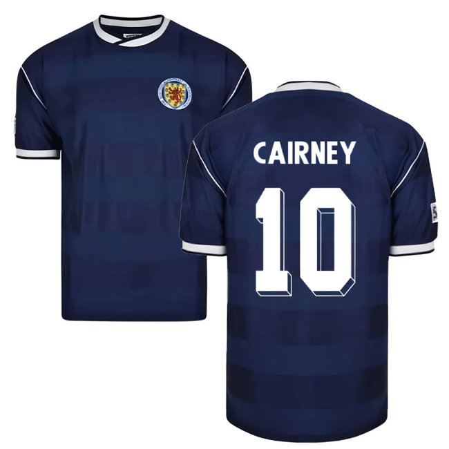 Score Draw Scotland 1986 Retro Football Shirt (Cairney 10)-SoccerKits Hub | Buy Soccer Jerseys Online