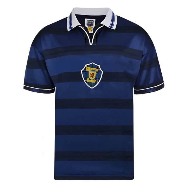 Score Draw Scotland 1998 World Cup Finals Retro Football Shirt (Your Name)-SoccerKits Hub | Buy Soccer Jerseys Online