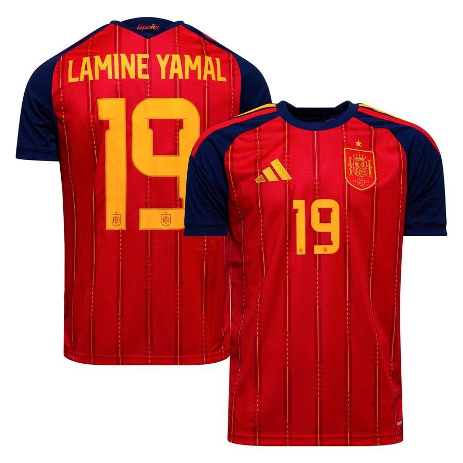 Spain Home Shirt World Cup 2026 LAMINE YAMAL 19 - Men's-SoccerKits Hub | Buy Soccer Jerseys Online