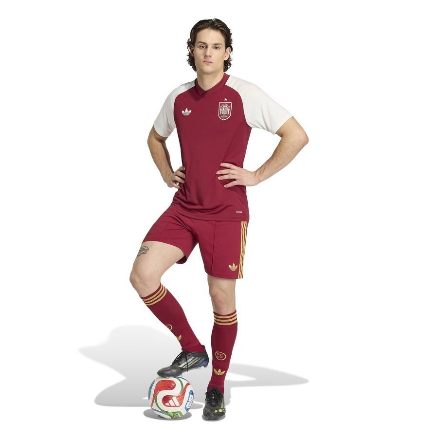Spain Training T-Shirt Pre Match Away World Cup 2026 - Collegiate Burgundy - Men's-SoccerKits Hub | Buy Soccer Jerseys Online