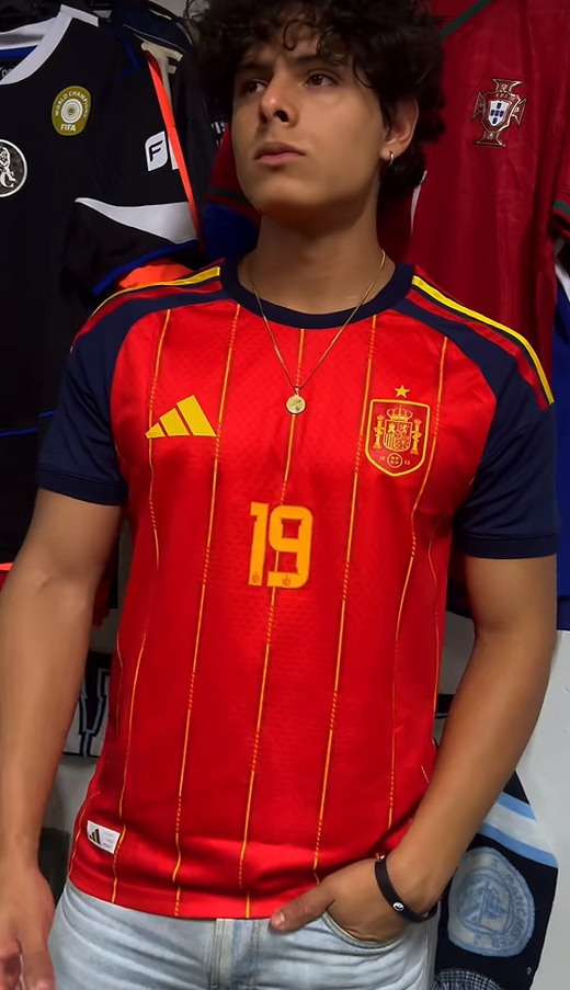 Spain World Cup Jersey Fan Photo