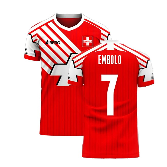 Switzerland 2025-2026 Retro Concept Football Kit (Libero) (EMBOLO 7)-SoccerKits Hub | Buy Soccer Jerseys Online