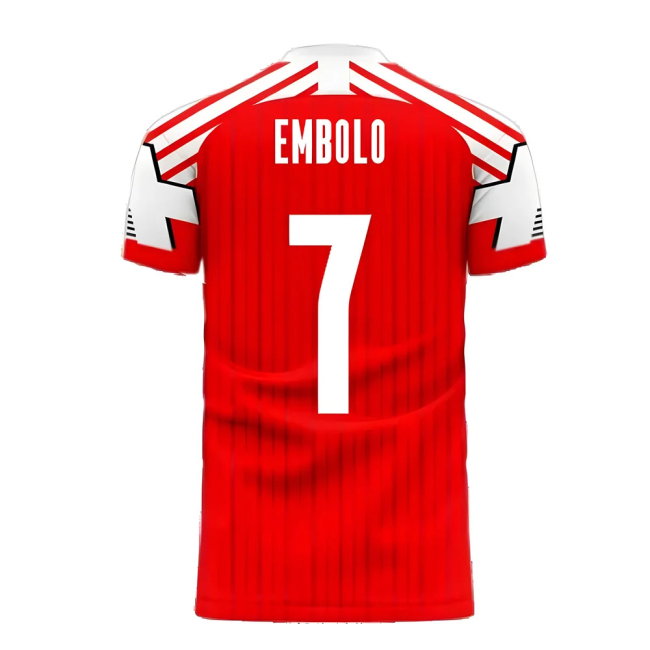 Switzerland 2025-2026 Retro Concept Football Kit (Libero) (EMBOLO 7)-SoccerKits Hub | Buy Soccer Jerseys Online