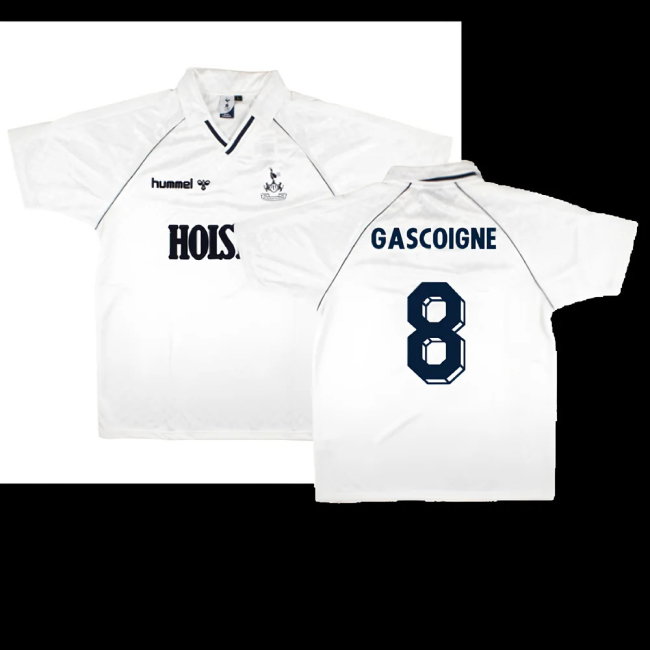 Tottenham 1989 Retro Hummel Home Shirt (Gascoigne 8)-SoccerKits Hub | Buy Soccer Jerseys Online