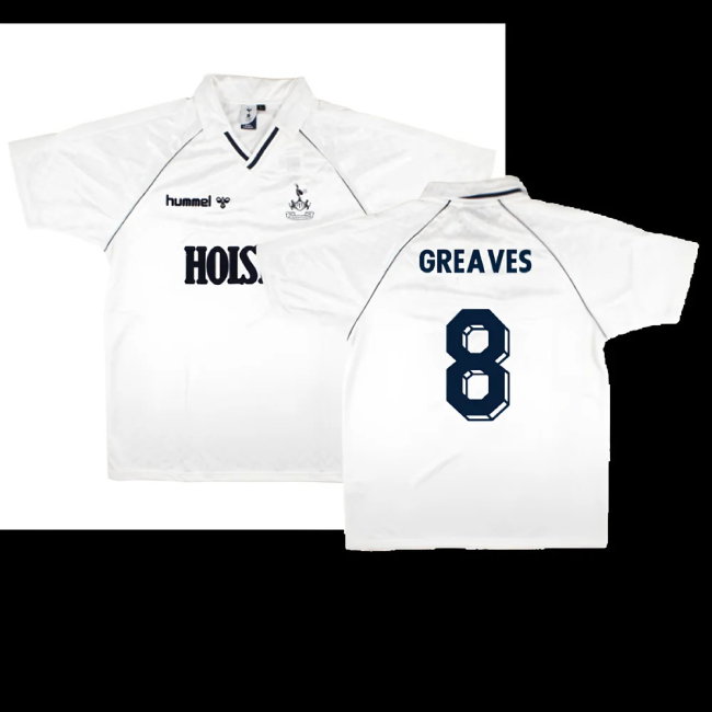 Tottenham 1989 Retro Hummel Home Shirt (Greaves 8)-SoccerKits Hub | Buy Soccer Jerseys Online