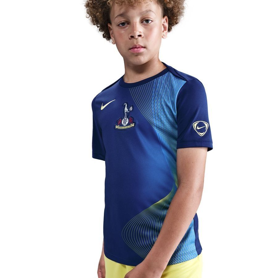 Tottenham Training T-Shirt Dri-FIT Academy Pro Pre Match 3rd - Blue Void/Dynamic Yellow Kids-SoccerKits Hub | Buy Soccer Jerseys Online