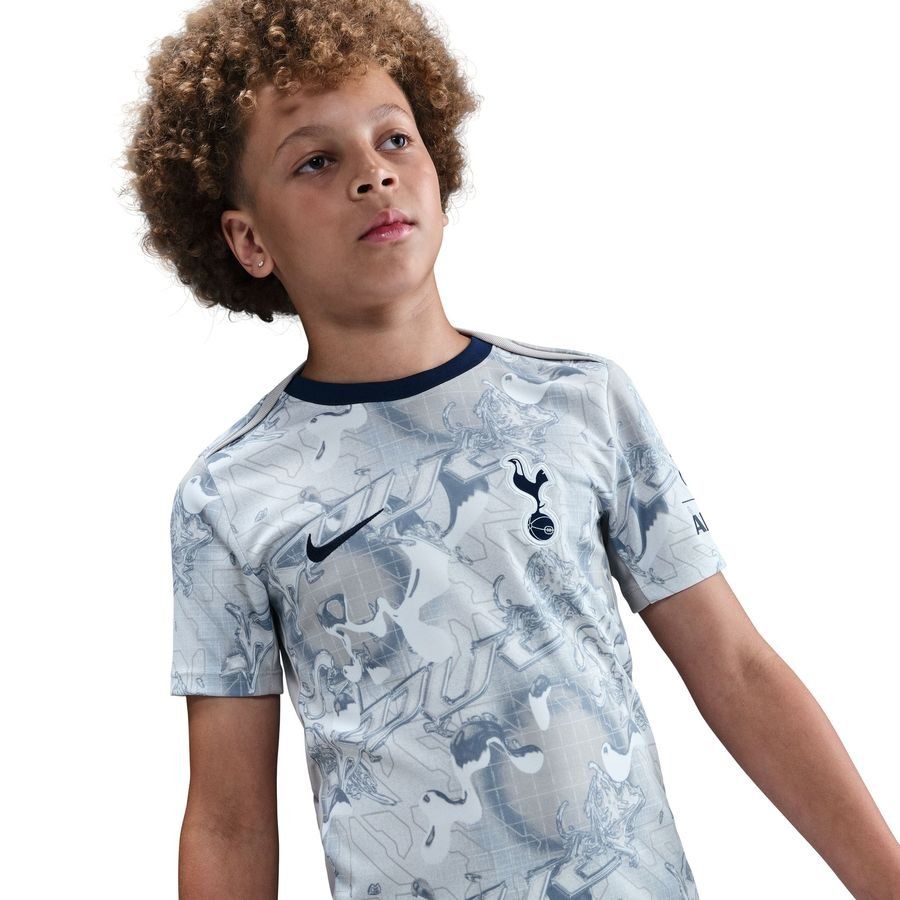 Tottenham Training T-Shirt Dri-FIT Academy Pro Pre Match - White/Light Iron Ore/Binary Blue Kids-SoccerKits Hub | Buy Soccer Jerseys Online