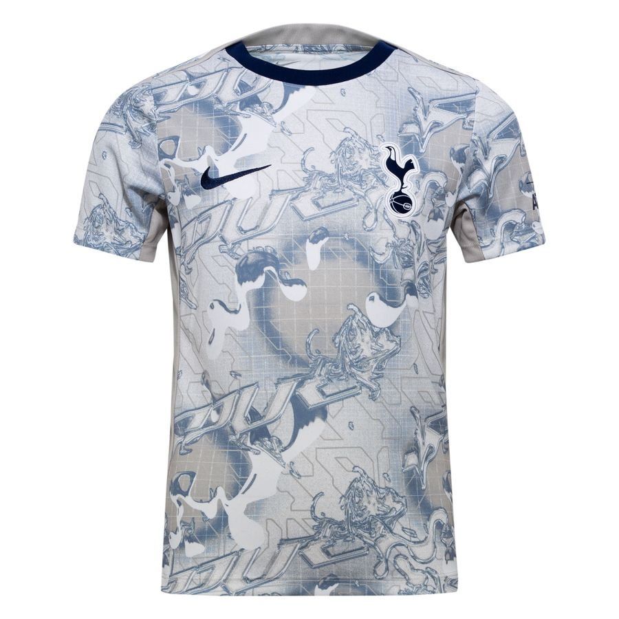 Tottenham Training T-Shirt Dri-FIT Academy Pro Pre Match - White/Light Iron Ore/Binary Blue Kids-SoccerKits Hub | Buy Soccer Jerseys Online