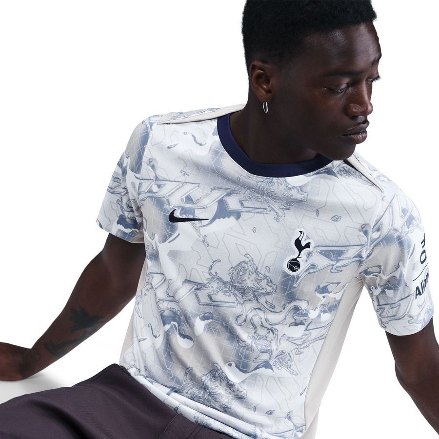 Tottenham Training T-Shirt Dri-FIT Academy Pro Pre Match - White/Light Iron Ore/Binary Blue - Men's-SoccerKits Hub | Buy Soccer Jerseys Online