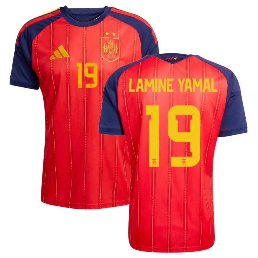 Spain Home Jersey 2026/2027 Lamine Yamal 2 Stars