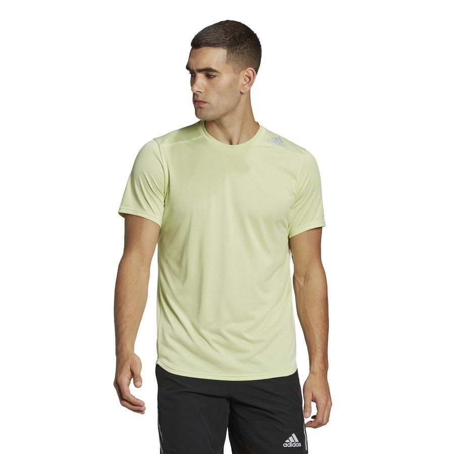adidas Running T-Shirt Designed 4 Running - Lime - Men's-SoccerKits Hub | Buy Soccer Jerseys Online