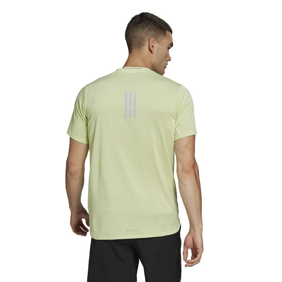 adidas Running T-Shirt Designed 4 Running - Lime - Men's-SoccerKits Hub | Buy Soccer Jerseys Online