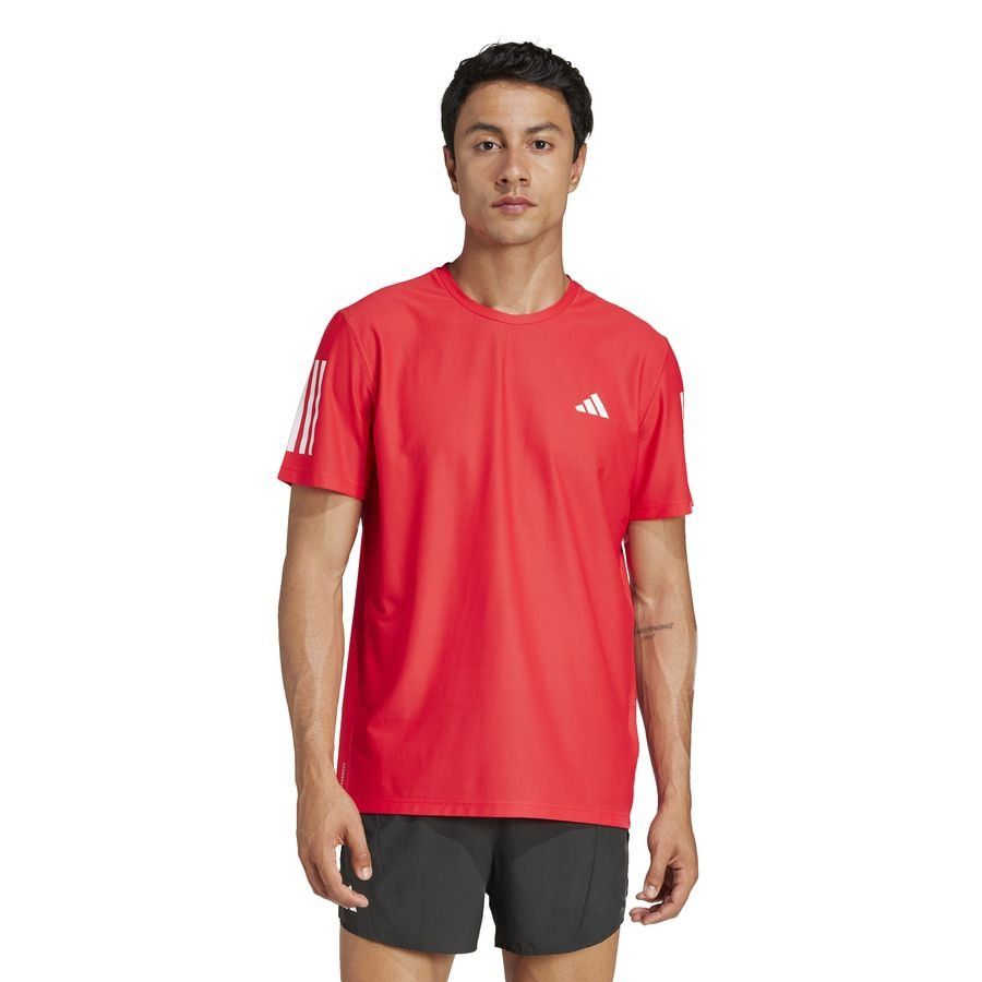 adidas Running T-Shirt Own The Run - Pure Ruby - Men's-SoccerKits Hub | Buy Soccer Jerseys Online