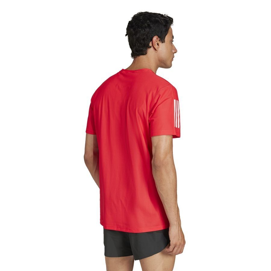 adidas Running T-Shirt Own The Run - Pure Ruby - Men's-SoccerKits Hub | Buy Soccer Jerseys Online