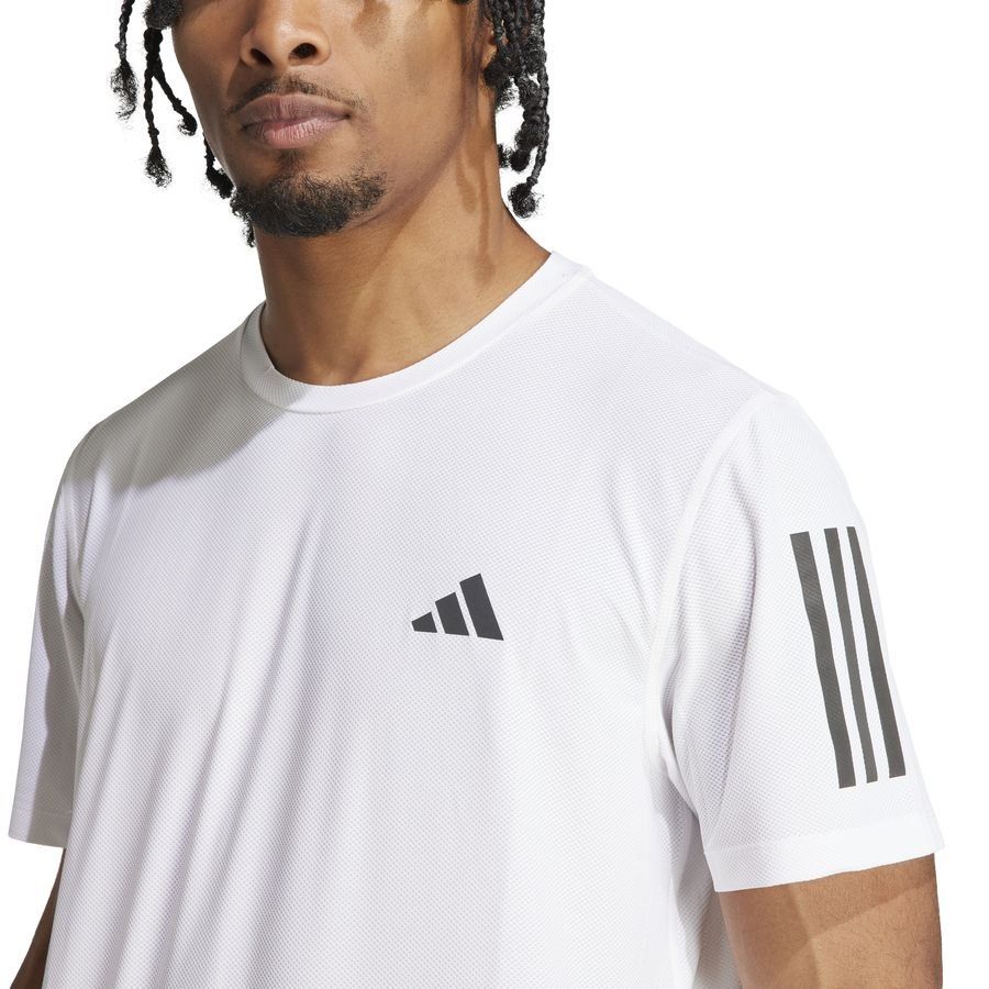 adidas Running T-Shirt Own The Run - White/Reflect Silver - Men's-SoccerKits Hub | Buy Soccer Jerseys Online