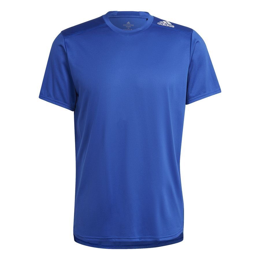 adidas T-Shirt Designed 4 Running - Royal Blue/Reflect Silver - Men's-SoccerKits Hub | Buy Soccer Jerseys Online