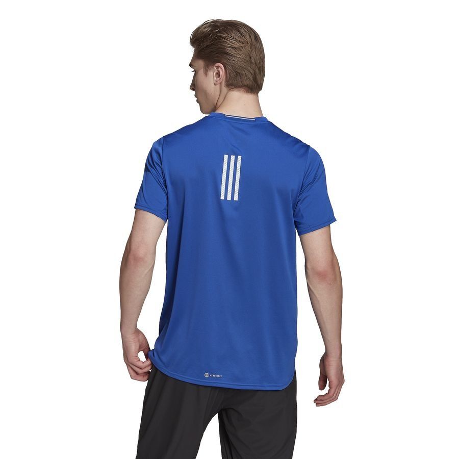 adidas T-Shirt Designed 4 Running - Royal Blue/Reflect Silver - Men's-SoccerKits Hub | Buy Soccer Jerseys Online