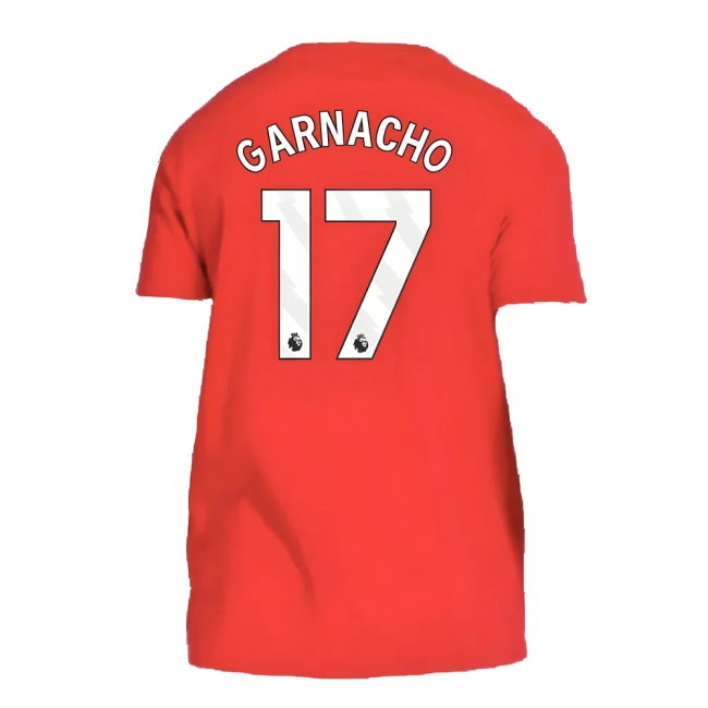 2024-2025 Man Utd DNA Tee (Red) (Garnacho 17) | Soccer Jersey