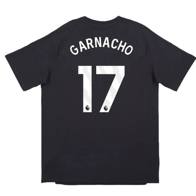 2024-2025 Man Utd EU Training Tee (Carbon) (Garnacho 17) | Soccer Jersey